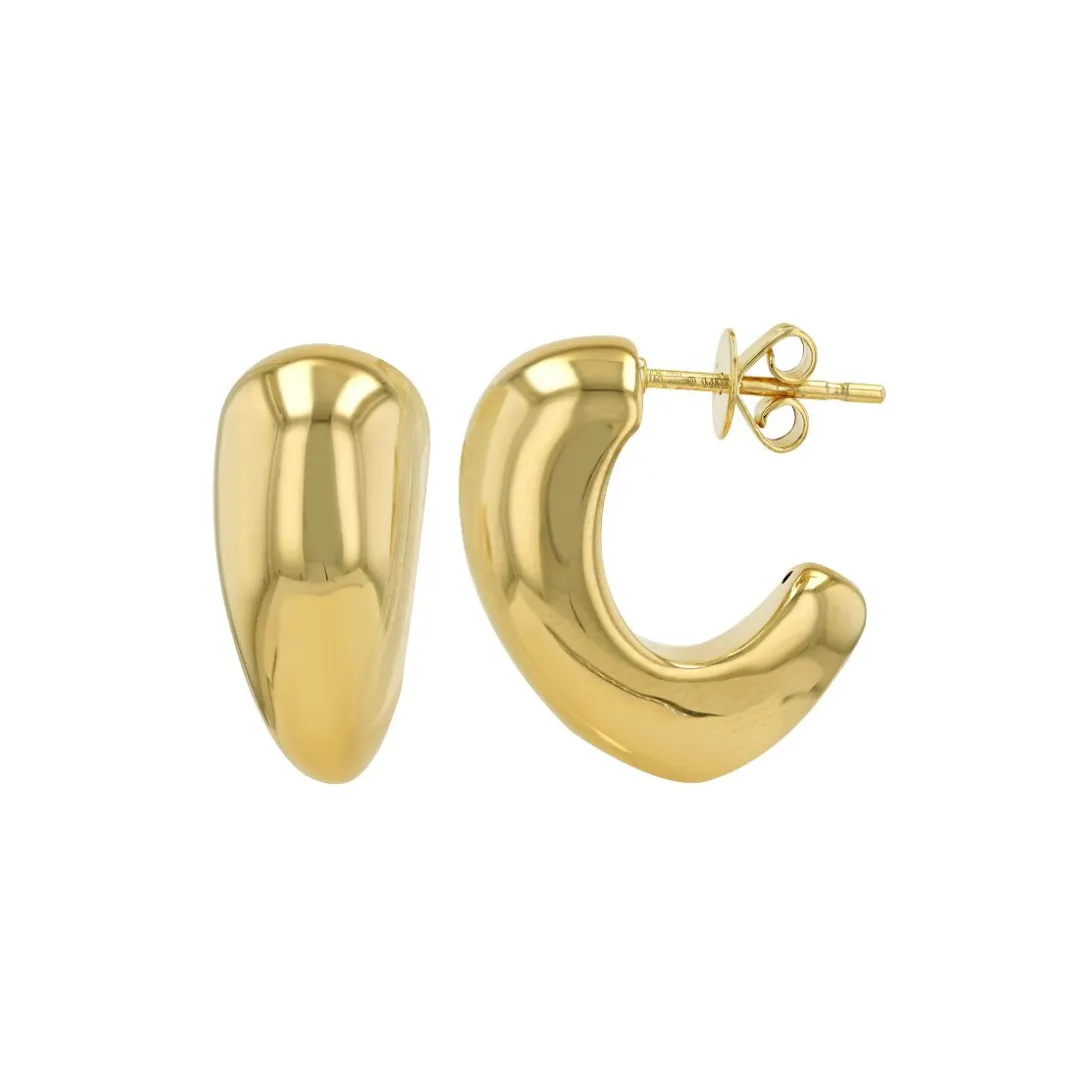 14K GOLD BOLD SCULPTURAL EARRINGS