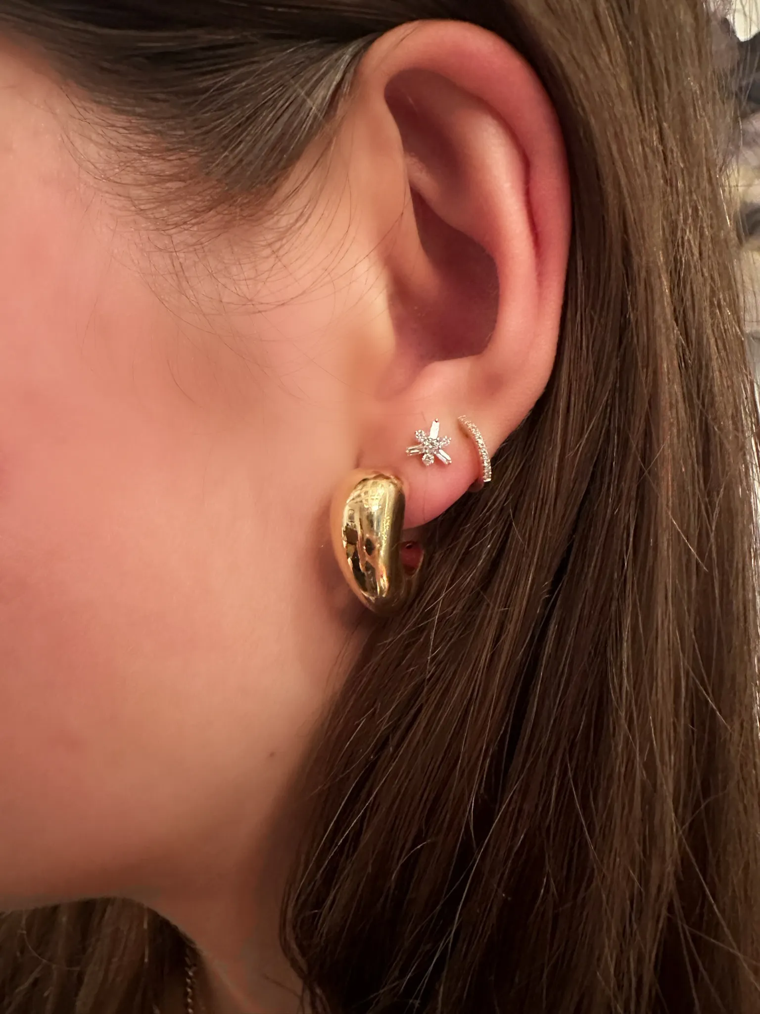 14K GOLD BOLD SCULPTURAL EARRINGS