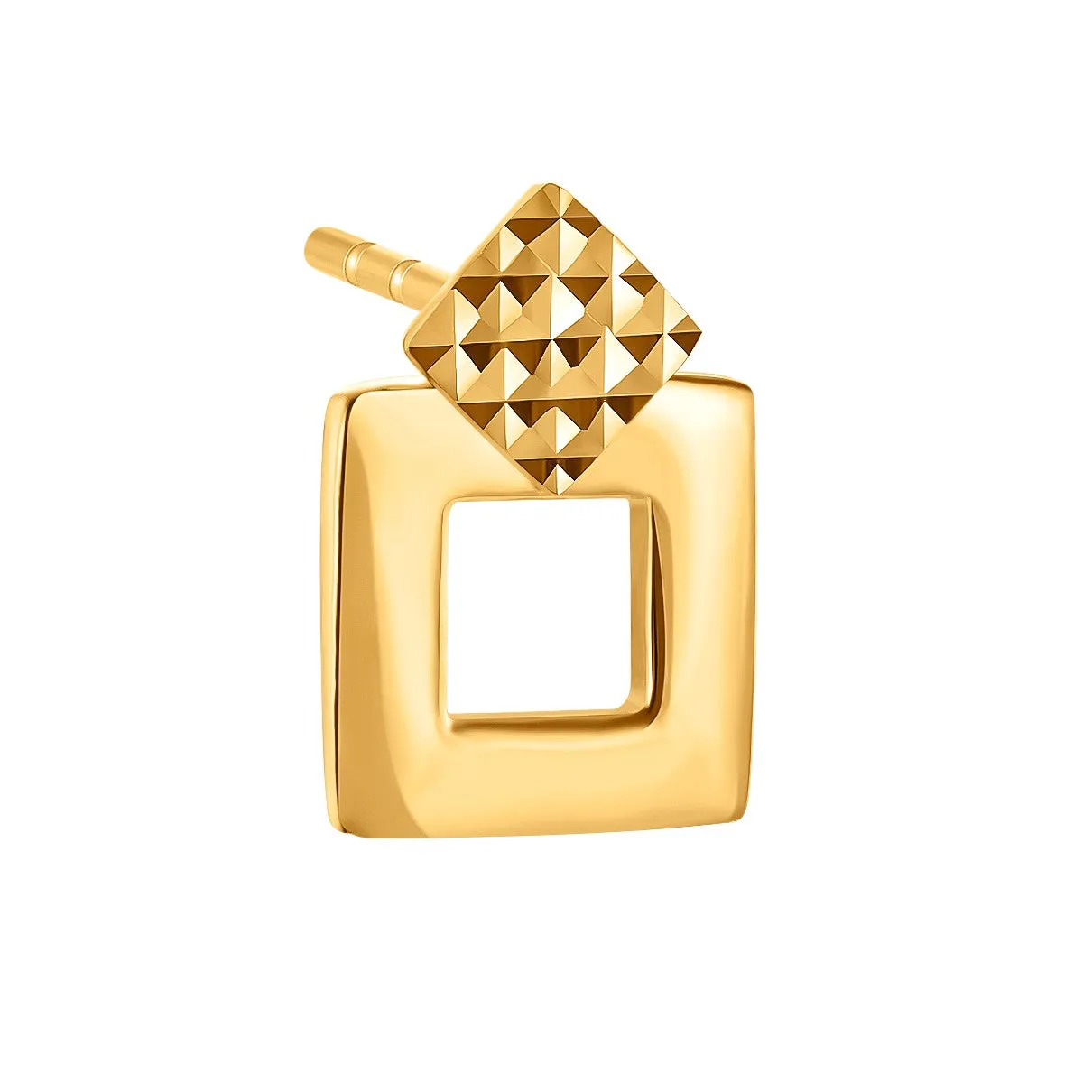 916 Gold Detachable Squares Earrings