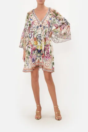 A-LINE RUFFLE SLEEVE DRESS QUEENS BEE HIVE