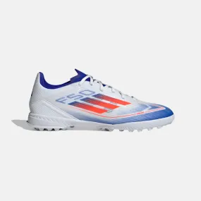 Adidas F50 League Unisex Football Turf Shoes -Cloud White/Solar Red/Lucid Blue