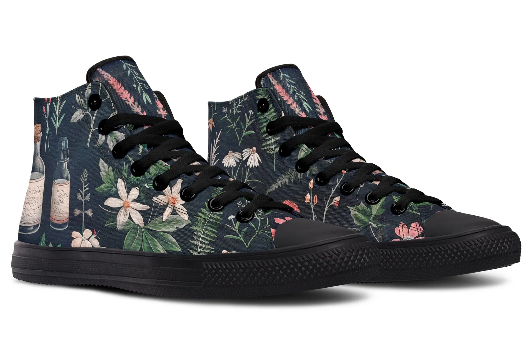 Apothecary Haven High Tops - Classic Premium Canvas Shoes with Comfortable and Durable Soles