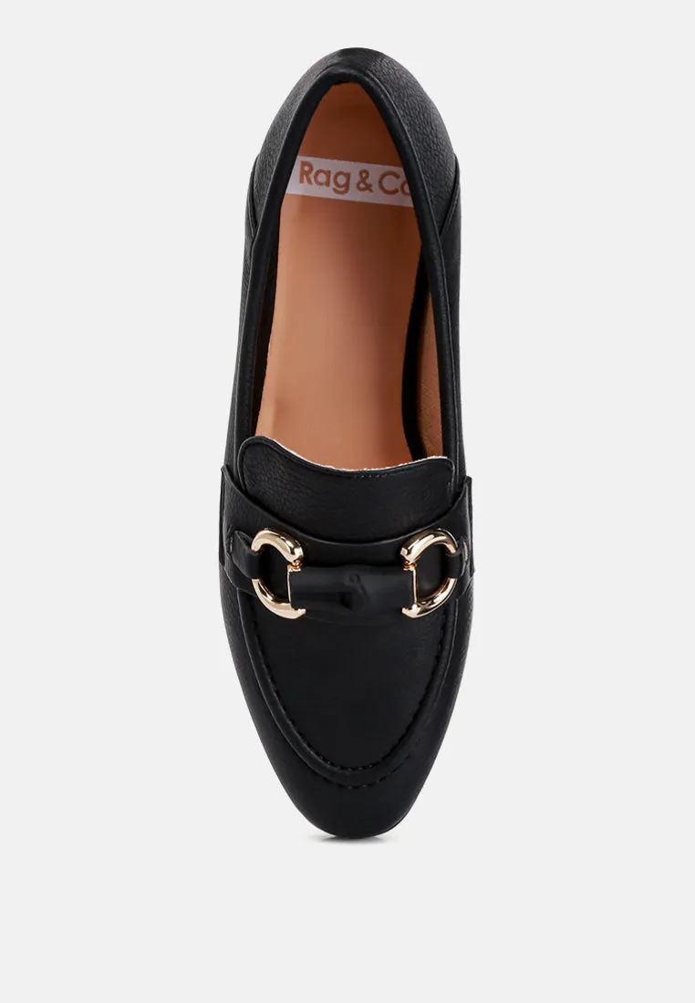 Asher Horsebit Embellished Loafers In Black