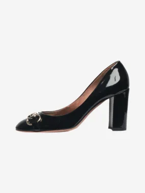 Black patent Horsebit pumps - size EU 40.5