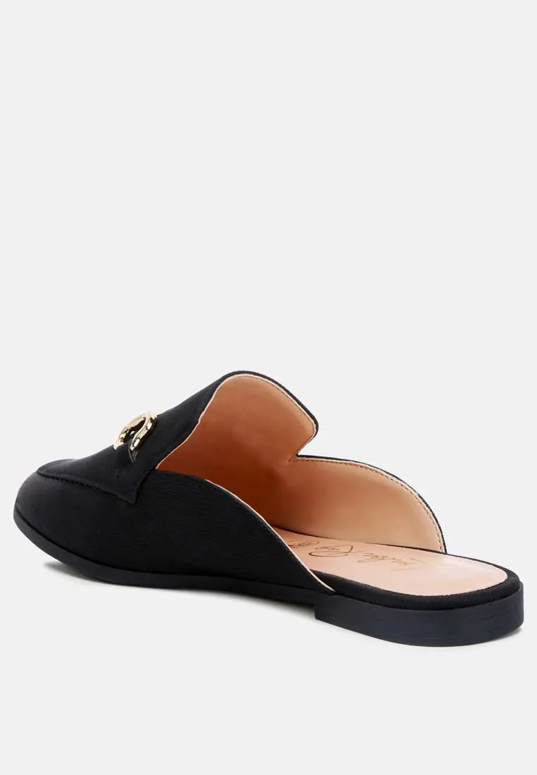 Briar Horsebit Embellishment Slip On Mules