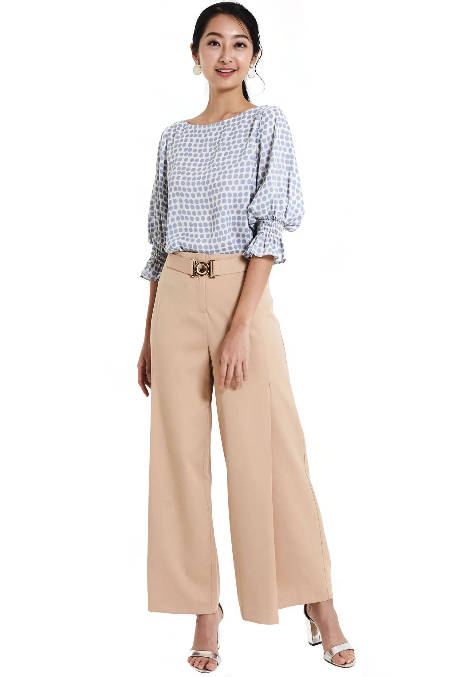 Buckled Wide Leg Pants