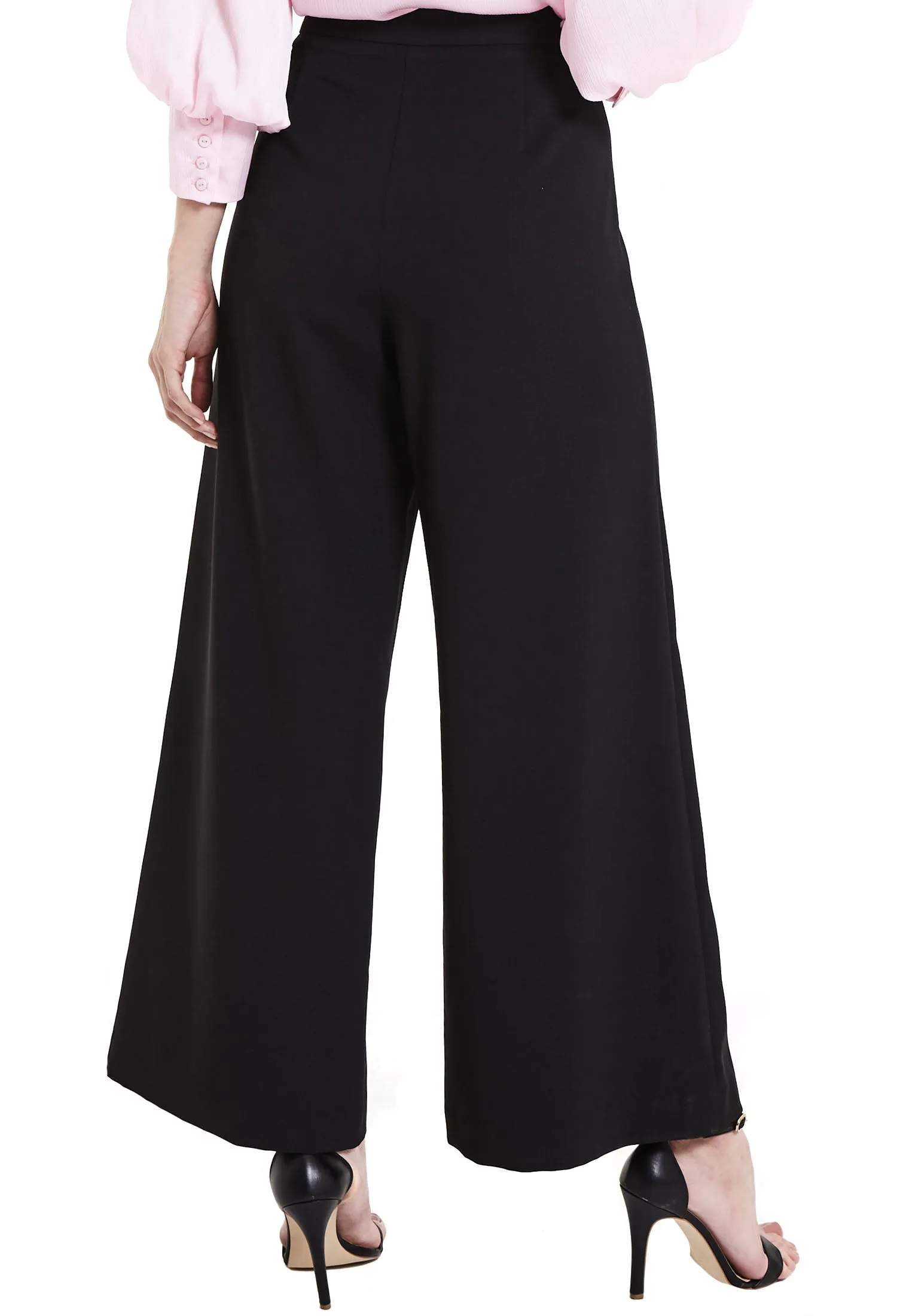 Buckled Wide Leg Pants