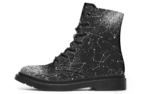 Constellation Boots - Vegan Leather Doc-Style Boots with Durable Stitched on Soles