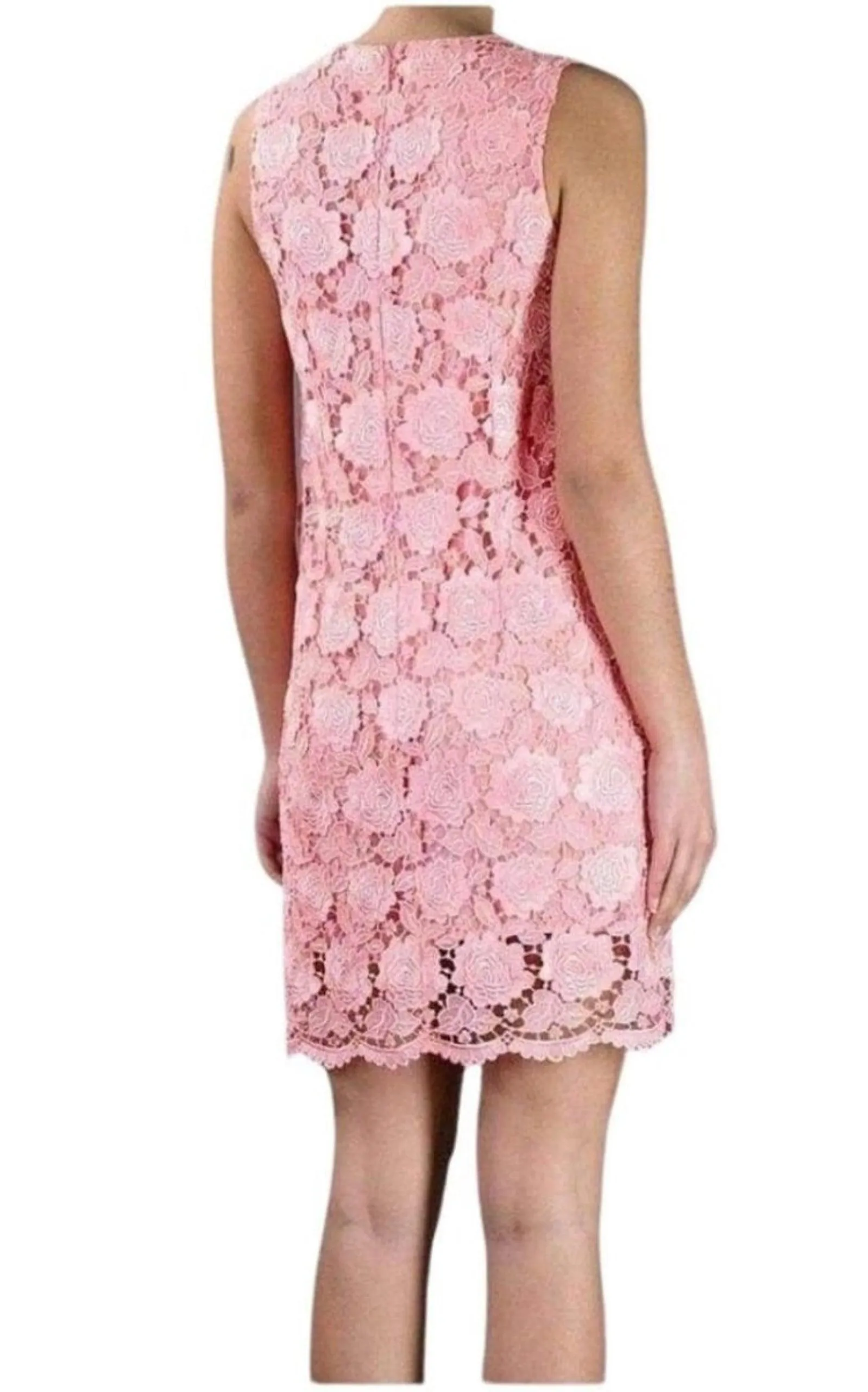 Coral Lace Overlay Dress