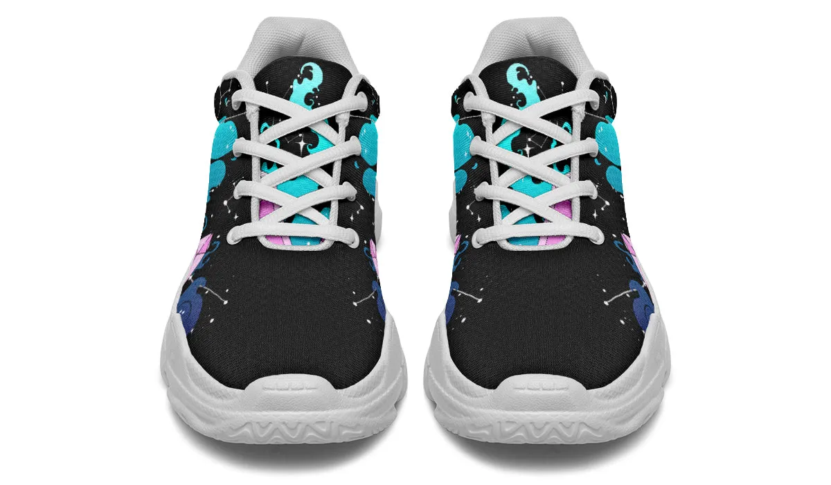 Crystal Sky Chunky Sneakers - Light Breathable and Comfortable Sports Shoes with Platform Soles