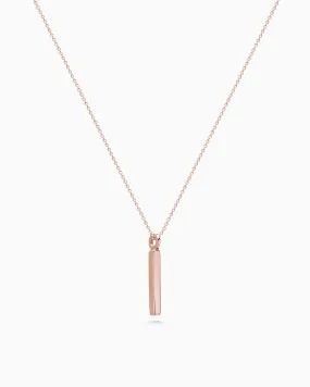 Custom Square Drop Pendant | Rose Gold