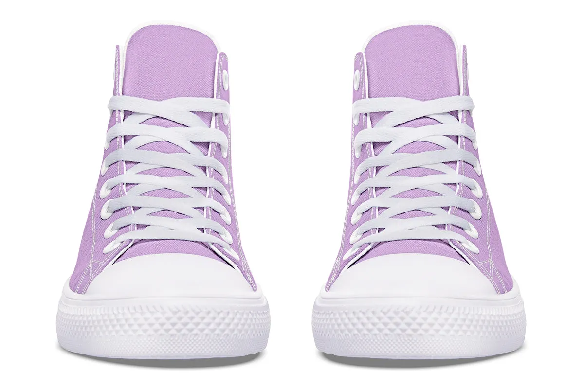 Digital Lavender High Tops - Classic Premium Canvas Shoes with Comfortable and Durable Soles