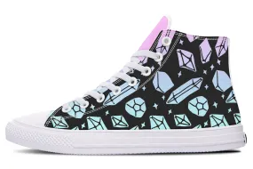 Divination Crystals High Tops - Classic Premium Canvas Shoes with Comfortable and Durable Soles