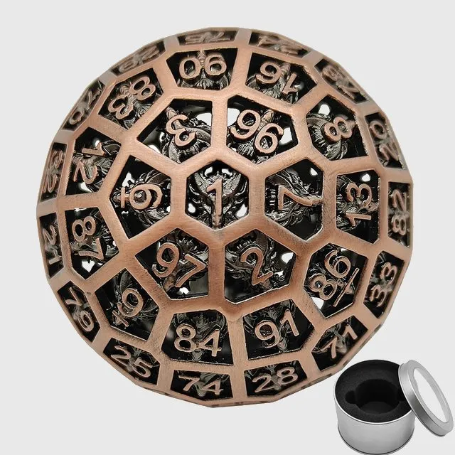 Dragon's Hollow D100 Metal Dice