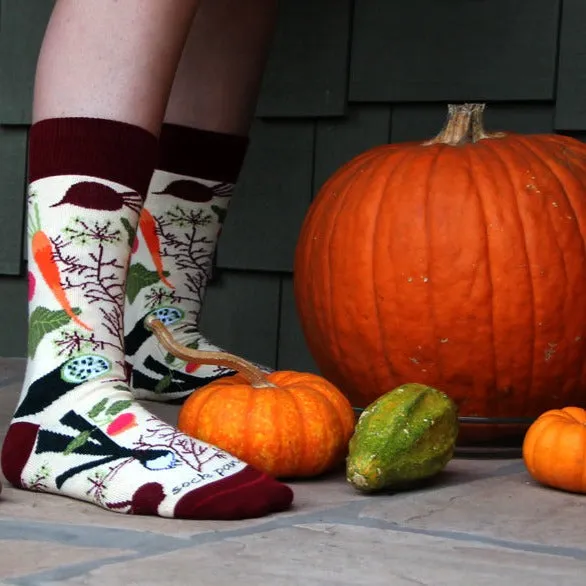 Fall Vegetable and Fruit Socks (Adult Medium - Women's Shoe Sizes 5-10) - Sock Panda