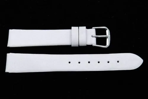 Flat Smooth Genuine Calf Leather Watch Strap