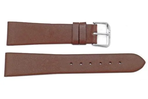 Flat Smooth Genuine Calf Leather Watch Strap