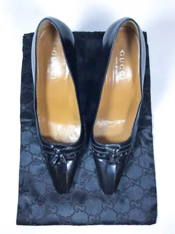 GUCCI Brown Leather Heel with Tassel Box and Dust Bag Size 7