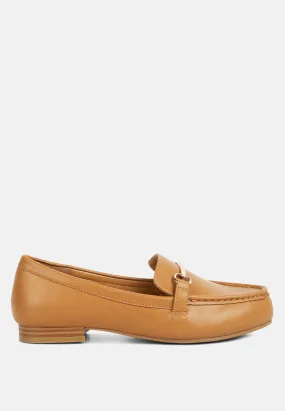 Horsebit Faux Leather Loafers