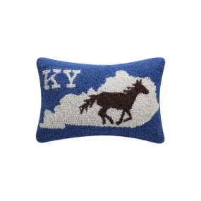 Kentucky Horse Hooked Pillow