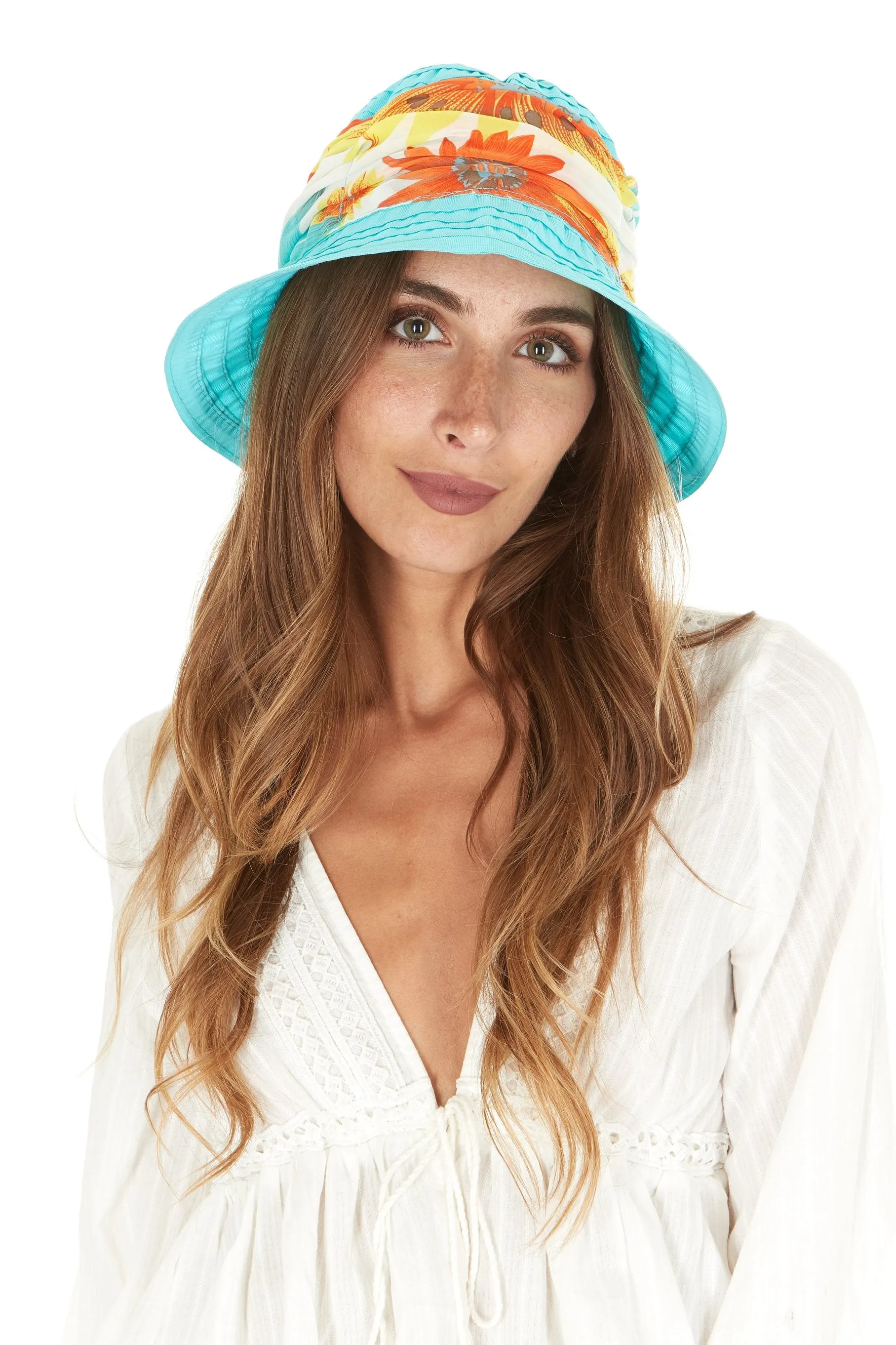 Laundry By Shelli Segal Womens Summer Sun Bucket Hat - Travel Packable Foldable