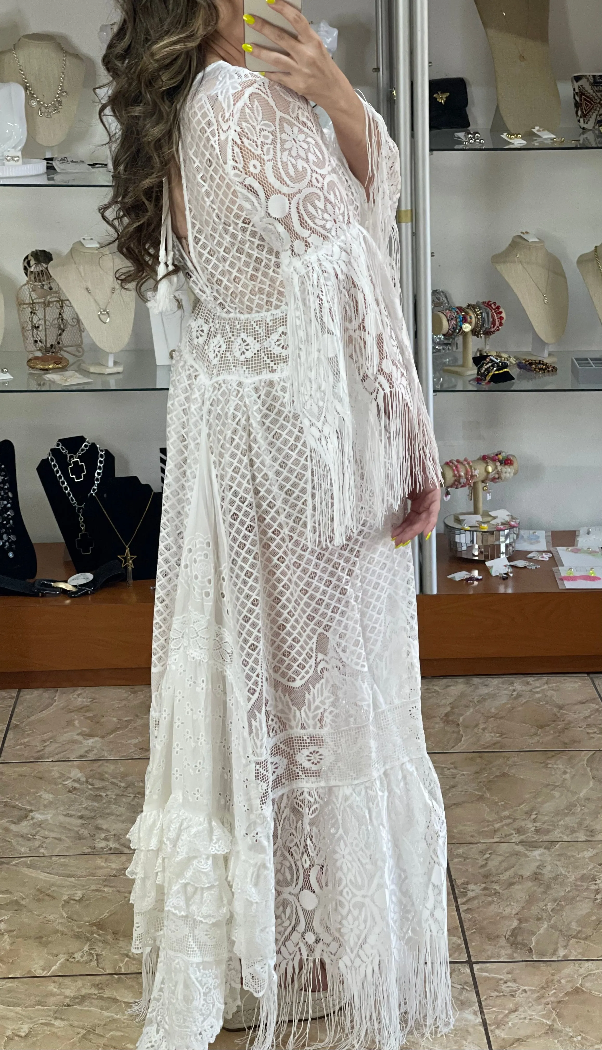 Liana OS Boho Maxi Dress