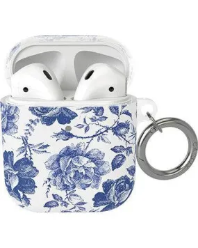 Rose to Fame | Blue & White Rose Floral AirPods Case