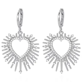 Sadie Starburst Heart Earrings | 925 Sterling Silver