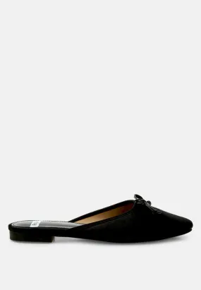 satin bow detail mules by RUW