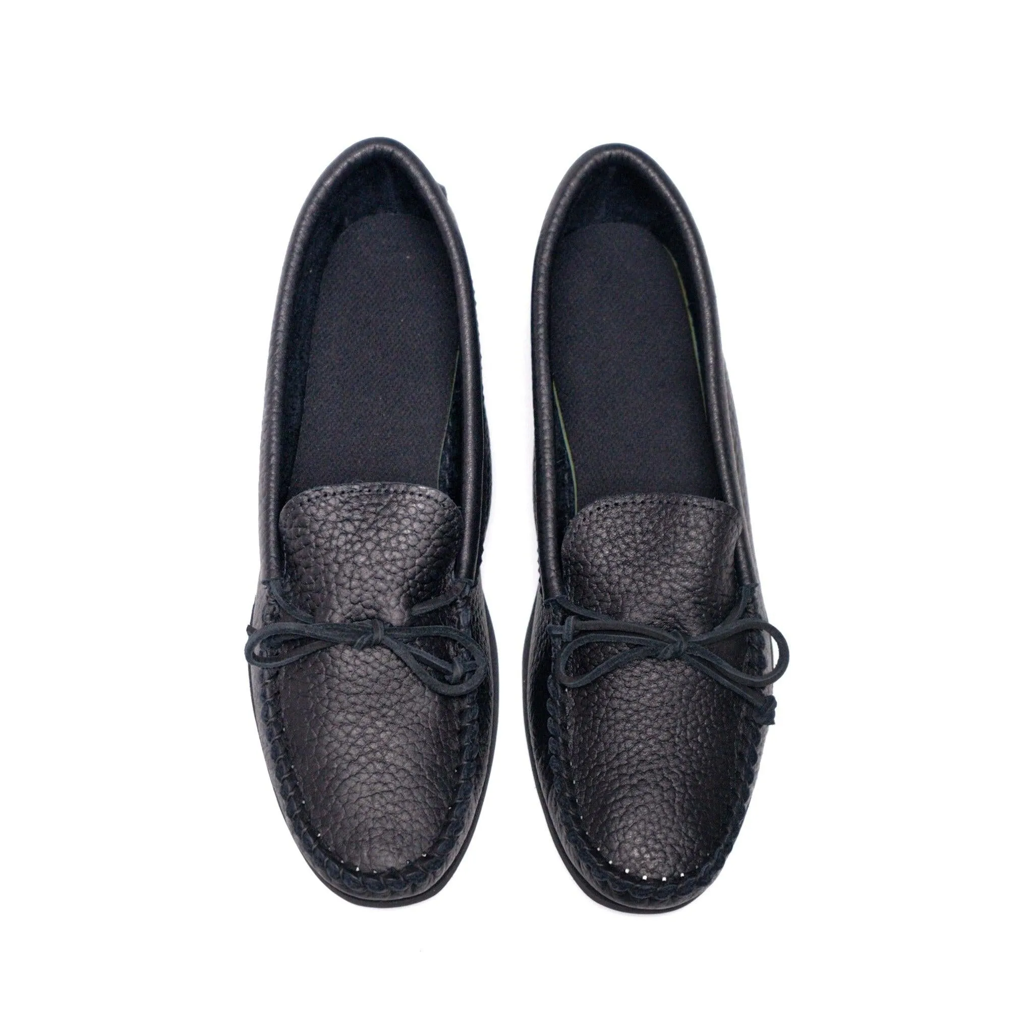 Spring Grove USA Moccasins - Black Cowhide