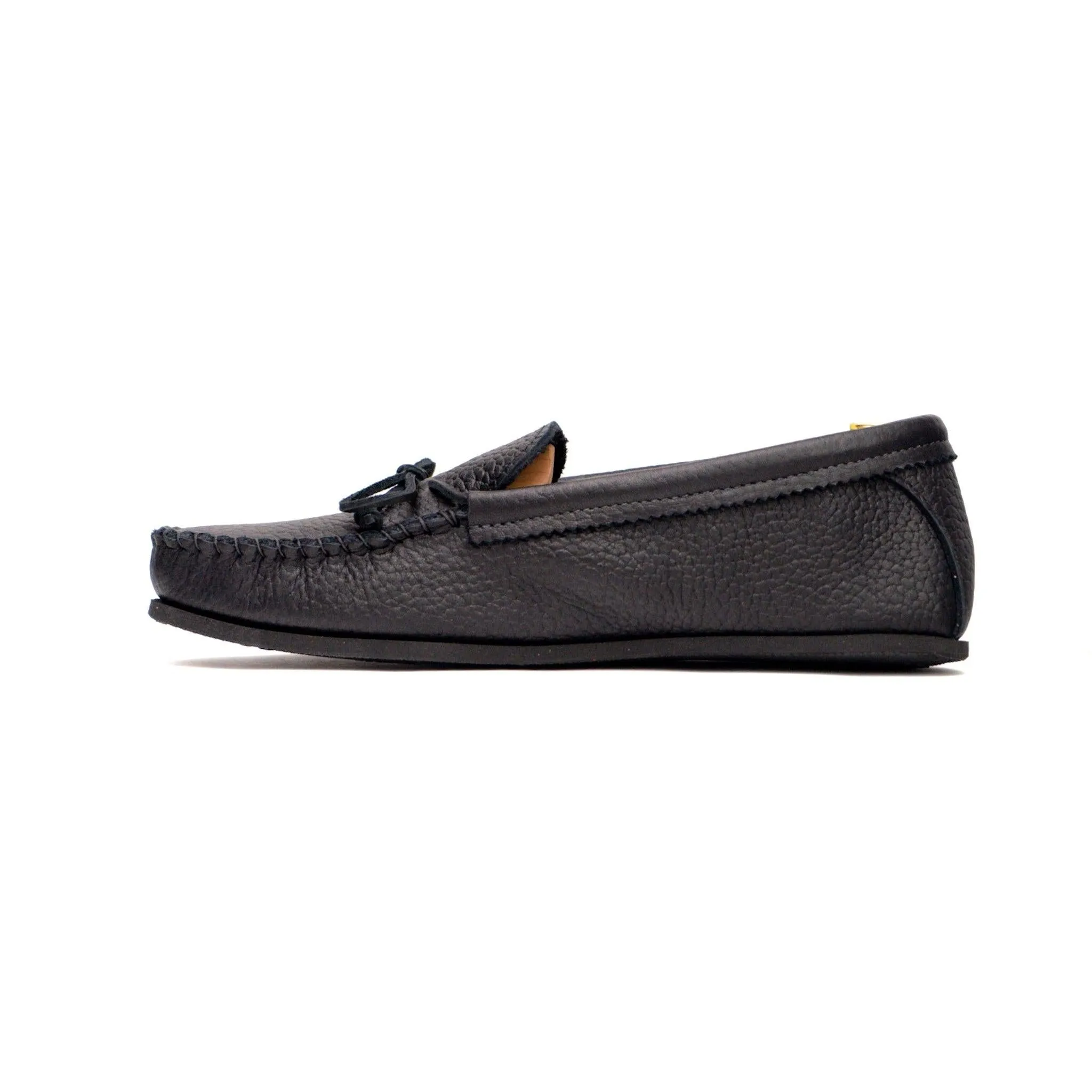 Spring Grove USA Moccasins - Black Cowhide