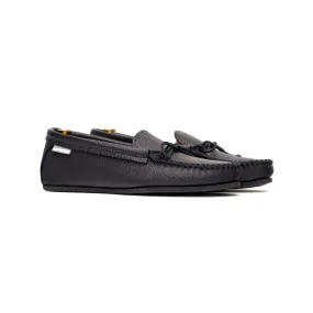 Spring Grove USA Moccasins - Black Cowhide