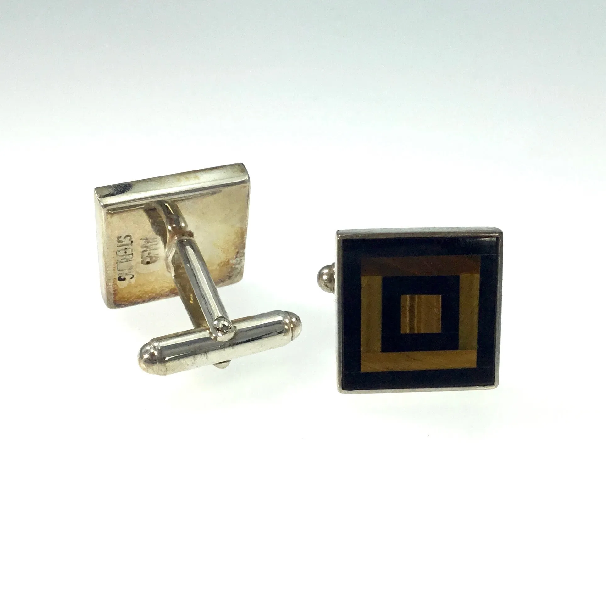 Tiger Eye & Onyx Cufflinks